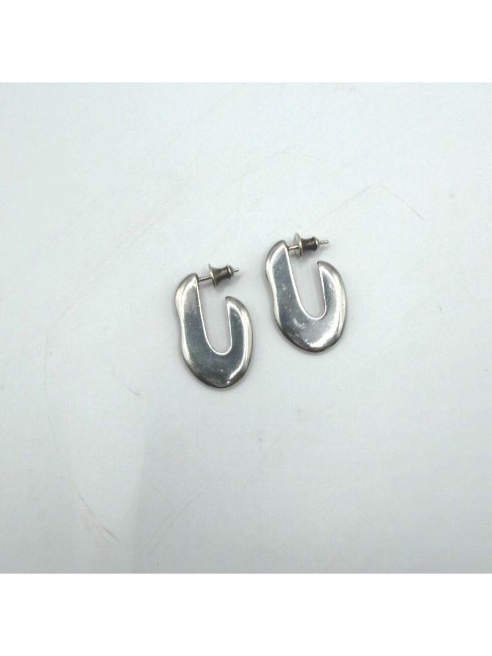 Sterling Silver 925 Chunky Open Hoop Earrings
